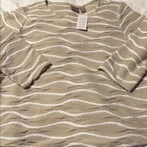 Chico's Beige and Cream Knit Sweater